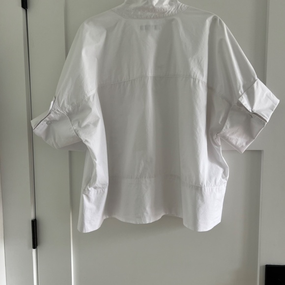 Banana Republic Heavy Cotton Poplin White Boxy Shirt Sz XL - Picture 4 of 9